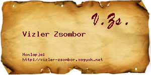 Vizler Zsombor névjegykártya